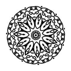 Vector circular ornament. Mandala design.