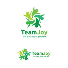 Team Joy Logo, People Teamwork Icon