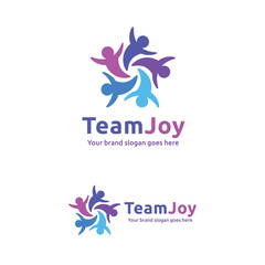 Team Joy Logo, People Teamwork Icon