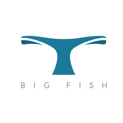 abstract vector design template of whale tail