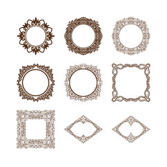 Obraz premium Set of simple linear monograms.