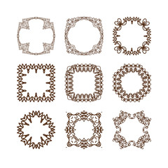 Obraz premium Set of simple linear monograms.