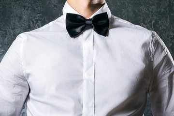 Man wearing bow tie