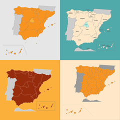 Spanish set of maps