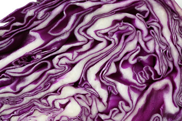 Капуста краснокочанная в разрезе