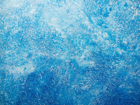 Close-up of blue and white frozen background