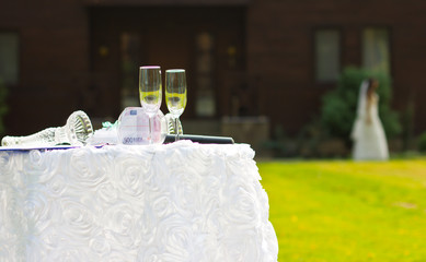 Wedding decor. A bouquet of flowers. Wedding arch. Wedding

