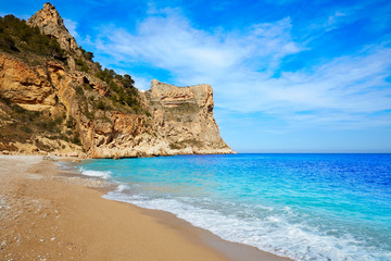 Cala del Moraig beach in Benitatxell of Alicante