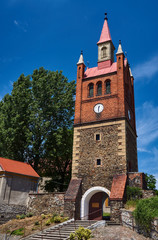 Fototapeta na wymiar Medieval, stone city gate in Lagiewniki.