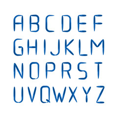 English modern letters set over black