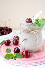 Organic yogurt with fresh berries
