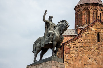 The statue of King Vakhtang Gorgasali in Tbilisi