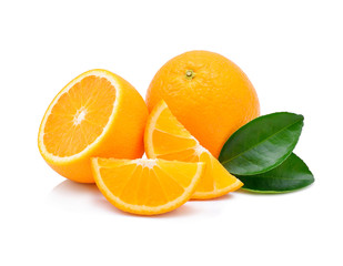 Orange fruit on white background
