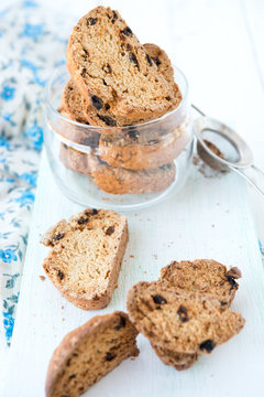 Italian cookies of a biskotti