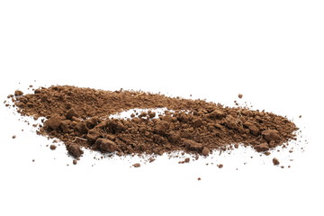  pile dirt isolated on white background, with clipping path