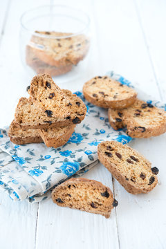 Italian cookies of a biskotti