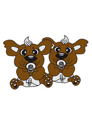 brothers siblings 2 sisters children baby child cute sweet diapers pacifier small young comic cartoon kawaii