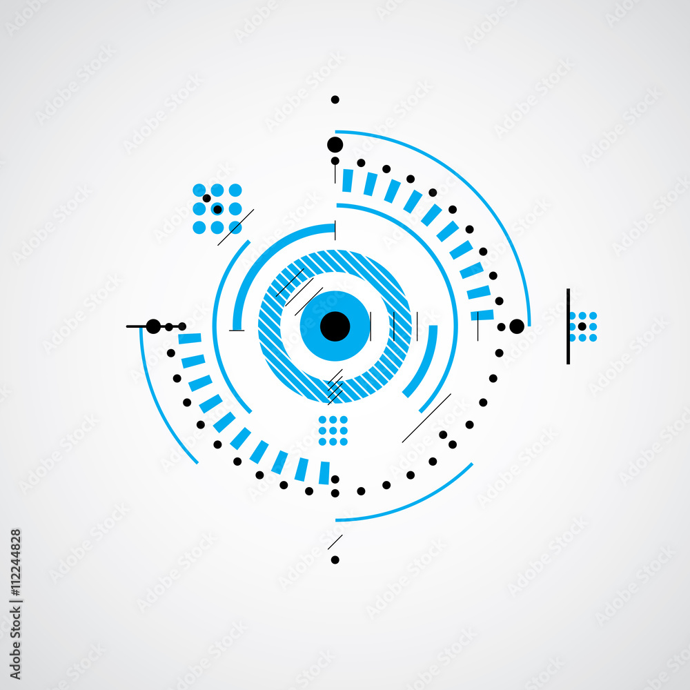 Poster technical plan, abstract engineering draft for use in graphic an