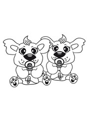 brothers siblings 2 sisters children baby child cute sweet diapers pacifier small young comic cartoon kawaii