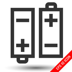 Obraz premium Battery picture. Battery flat icon. Vector illustration.