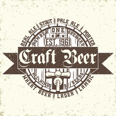 Obraz premium Craft beer emblem