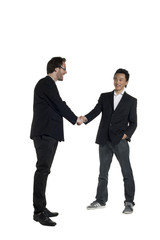 two men with a handshake