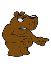maliciously accuse angry angry bear comic cartoon funny forefinger forefinger grim grizzly teddy bear