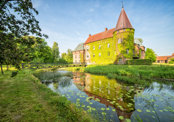 Fototapeta na wymiar Beautiful Ortofta castle in spring season