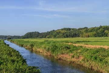 初夏の鹿島川の風景