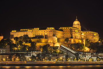 Fototapeta premium Buda Castle on the Danube River in Budapest