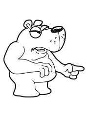 maliciously accuse angry angry bear comic cartoon funny forefinger forefinger grim grizzly teddy bear