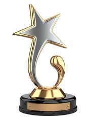 Golden and silver star cup award