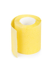 Yellow toilet paper
