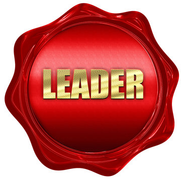 leader, 3D rendering, a red wax seal