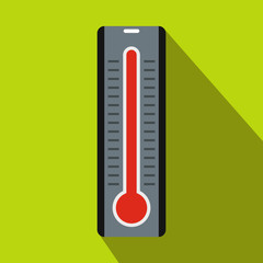 Thermometer icon in flat style