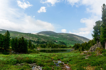 Fototapeta na wymiar Landscape view in a mountain in Altay
