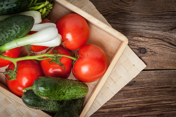 Fresh vegetables from the home garden.