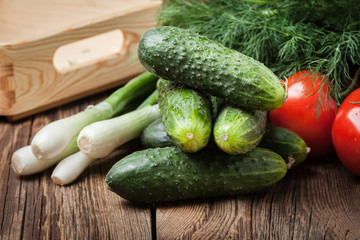 Fresh vegetables from the home garden.