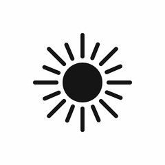 Sun icon, simple style