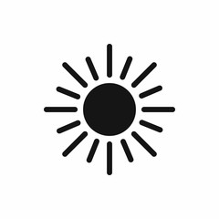 Sun icon, simple style