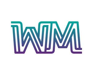 WM lines letter logo 