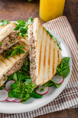 Fototapeta na wymiar Tuna salad sandwitch