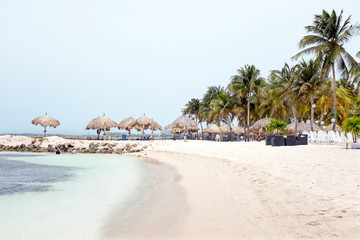 Palm Beach at Aruba island in the Caribbean Sea