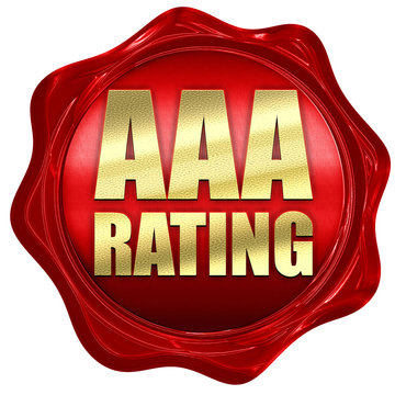 aaa rating, 3D rendering, a red wax seal