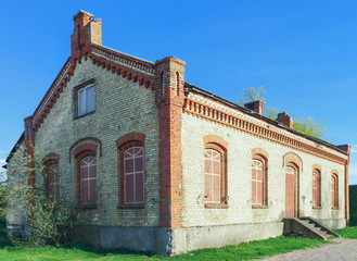 Obraz premium Old building made of brick in Ventspils in Latvia