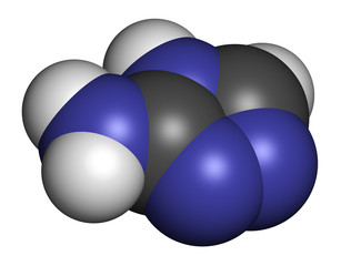 Amitrol (3-Amino-1,2,4-triazole, 3-AT) herbicide molecule. 