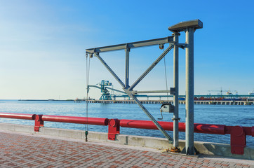 Lifting Crane at Venta River in Ventspils