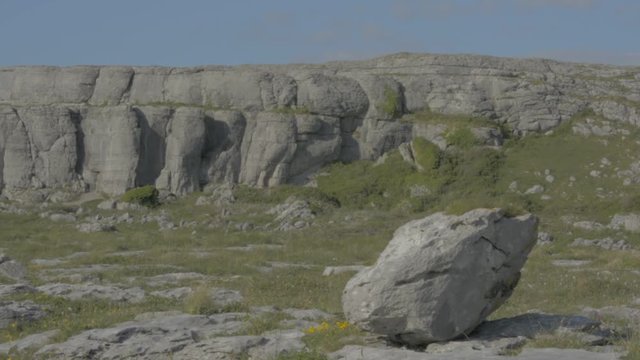 Famous Burren National Park Landscape In County Clare, Ireland, Special Area of Conservation - Flat video profile.
