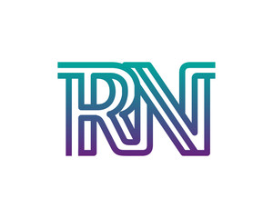 RN lines letter logo 