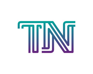 TN lines letter logo 